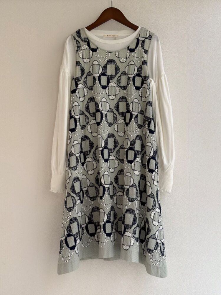 mina perhonen 刺繡ワンピース